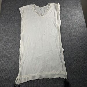 The Handloom Los Angeles Cotton Gauze Cover Up White Tassel One Size OS